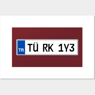 Turkey car license plate Posters and Art